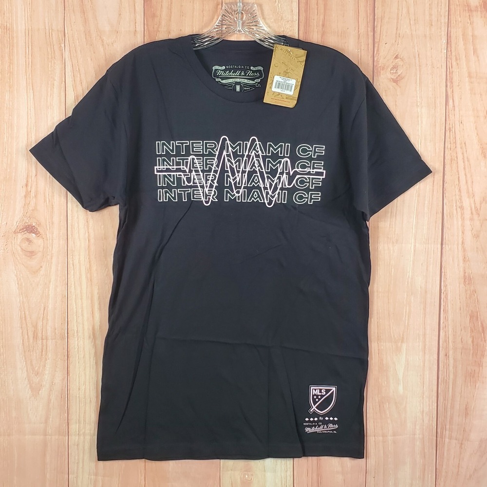 Mitchell & Ness MLS Repeat Mens T-Shirt Black Crew Neck Inter Miami CF Pullover